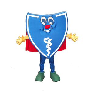 Blue Shield custom corporate company mascot