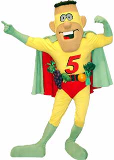Captain 5 A Day Custom Corporate Mascot Captain 5 A Day Custom Corporate Mascot
