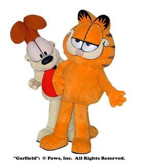 Garfield and Odie custom corporate company mascots