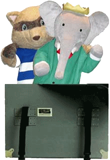 Costume Storage Babar - Babar Characters TM & © Laurent de Brunhoff Timothy © Penguin Putnam Inc. Costume Storage Babar - Babar Characters TM & © Laurent de Brunhoff Timothy © Penguin Putnam Inc.