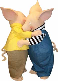 Toot and Puddle Mascot Costume
