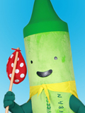 Pea Green Crayon aka Esteban Custom Mascot Pea Green Crayon aka Esteban Mascot Costume
