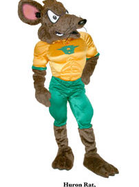 Huron Rat Mascot Costume