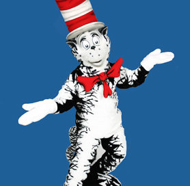 Cat in the Hat Mascot Costume