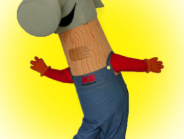 Ace Hardware Hammer Mascot Costume