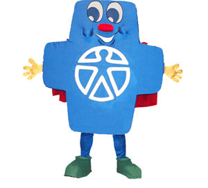 Blue Cross Mascot Costume