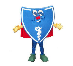 Blue Shield Mascot Costume