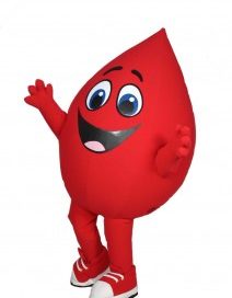 Buddy the Blood Drop Mascot Costume