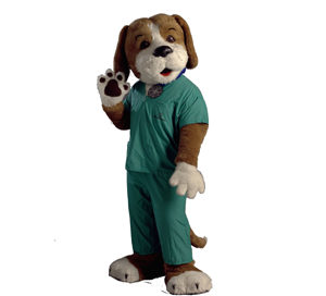Scrubs the Health Hound Mascot Costume