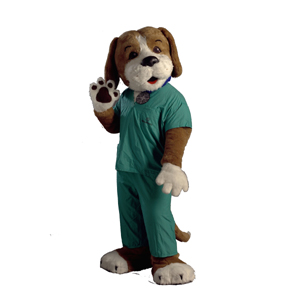 Scrubs the Health Hound Mascot Costume