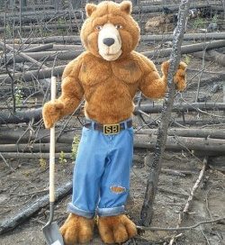 Smoked Bear Mascot Costume