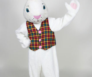 Mr. White Bunny mascot costume rental