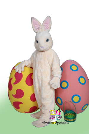 Peach Bunny Rabbit Mascot Costume Rental