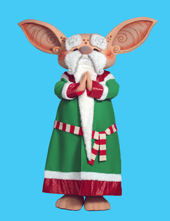 Santas Sensei mascot costume rental