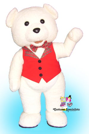 white teddy bear costume