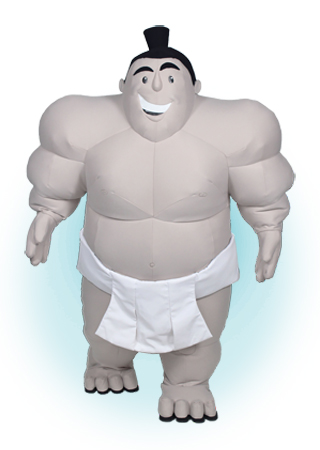 Sumo Sam Custom Mascot by Costume Specialists