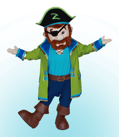 Pirate Pete custom mascot by Costume Specialists for Columbus Zoo