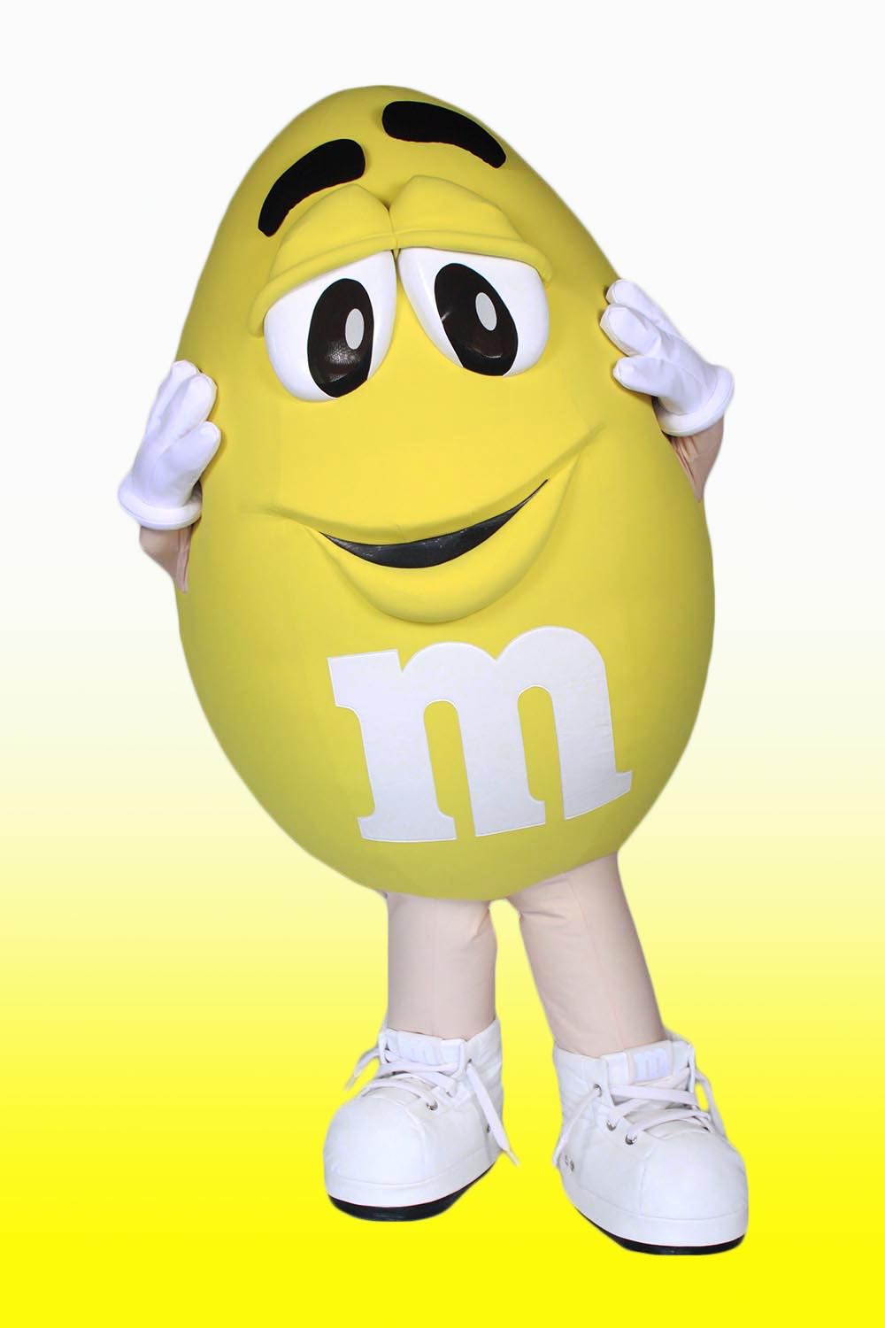 M&M Yellow M Mascot Costume