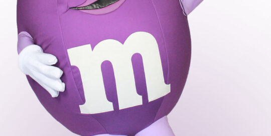 M&M Purple M Character Mascot Costume