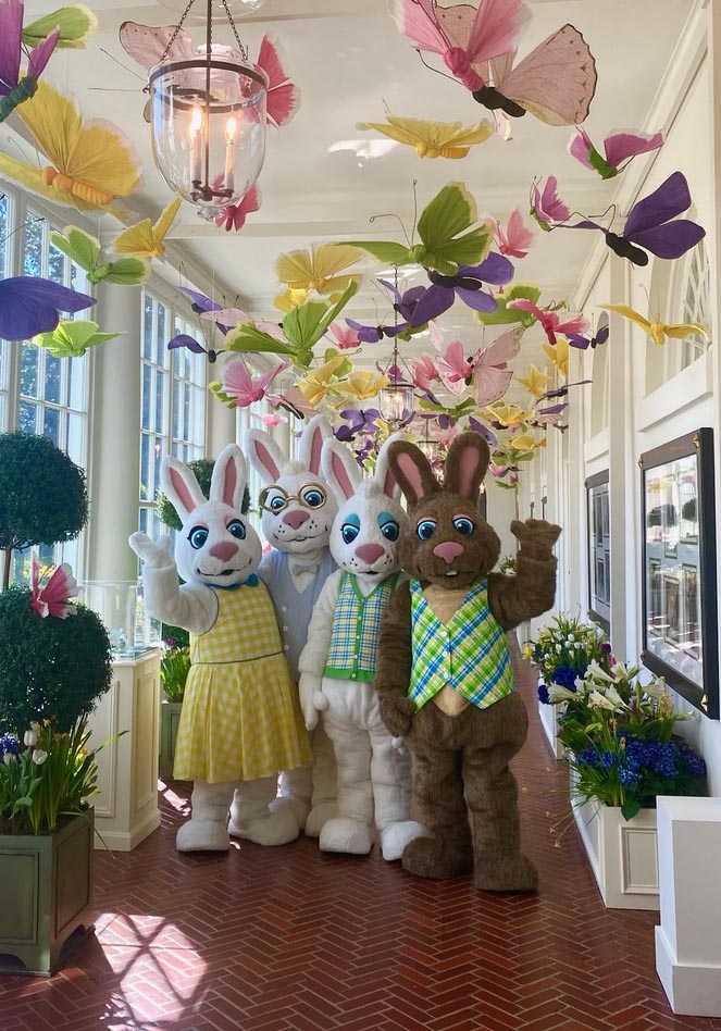The White House Official Easter Bunnies bu Costume Specialists pictured in The White House