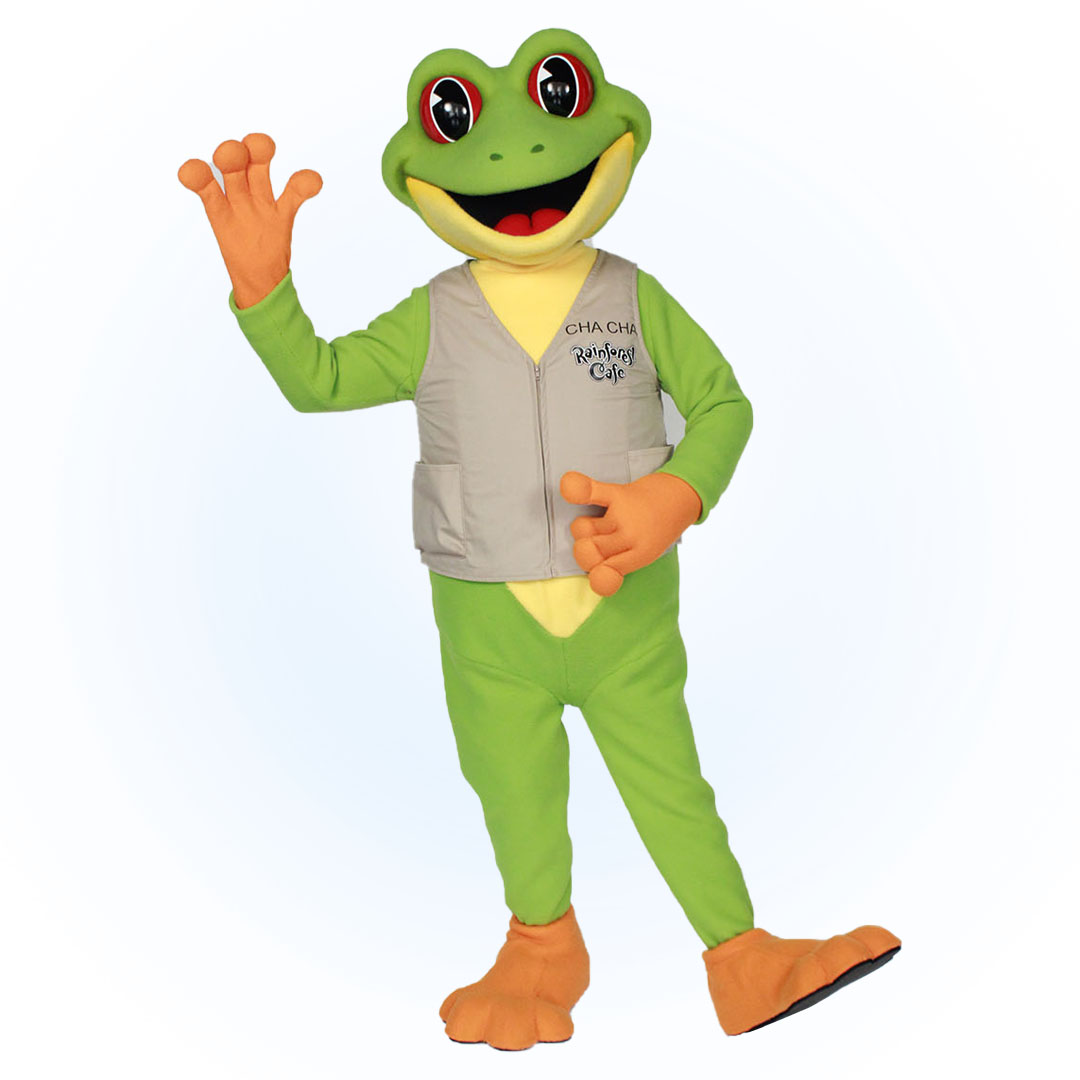 Cha Cha Tree Frog - Custom Mascot by Costume Specialists