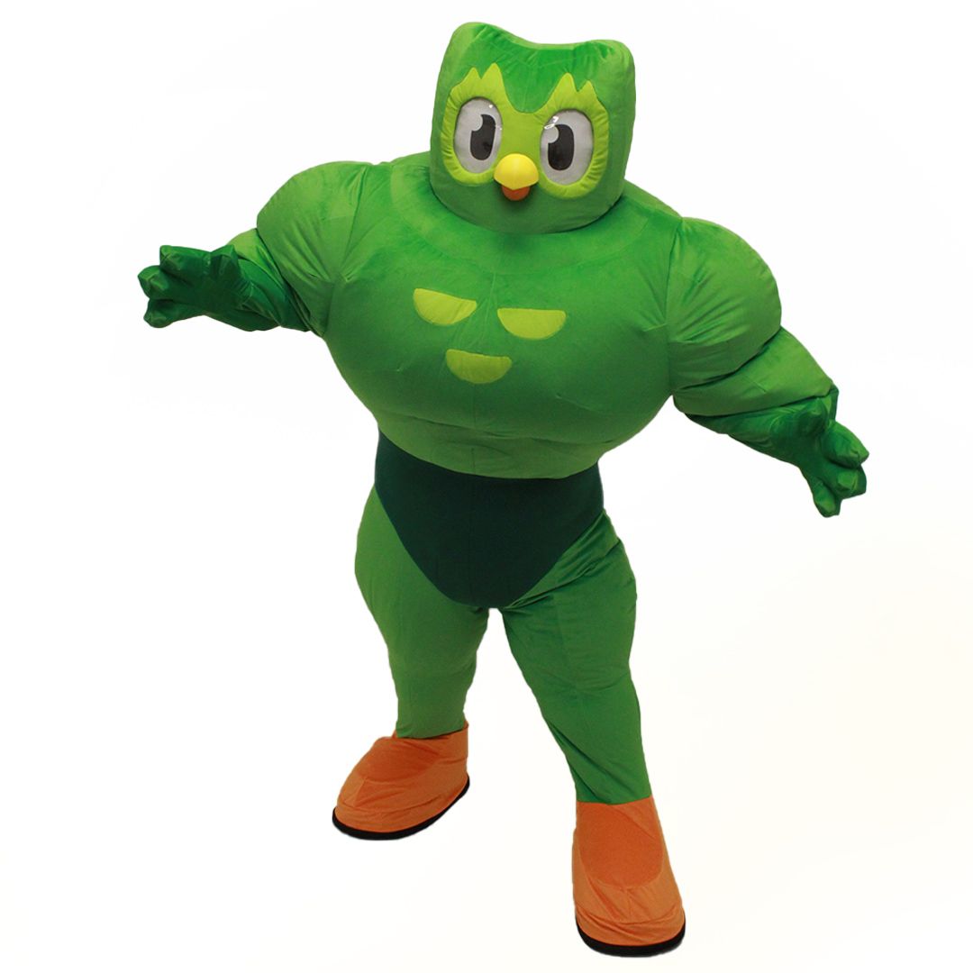 Duolingo Muscle Mascot by Costume Specialists